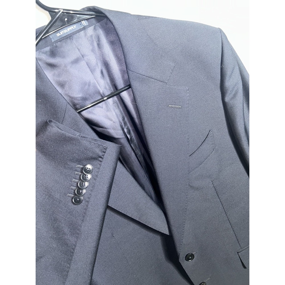 SuitSupply Blue Blazer  Milano 42 Vitale Barberis Canonico Wool Mohair 2B DV EUC